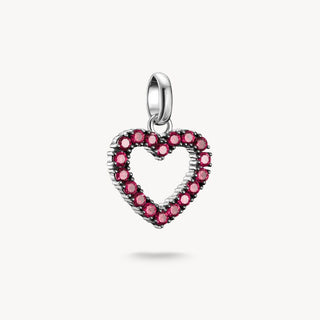 Thomas Sabo Silver Cubic Zirconia Pink Heart Charm