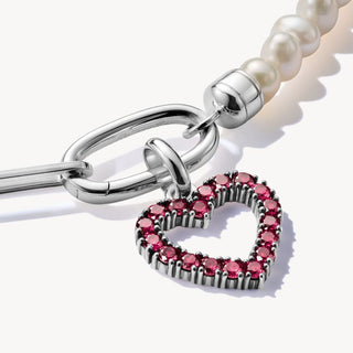 Thomas Sabo Silver Cubic Zirconia Pink Heart Charm