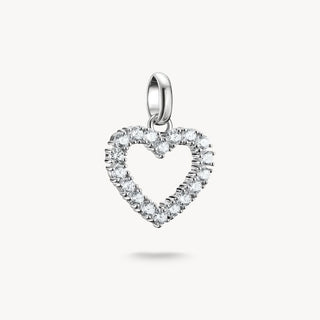 Thomas Sabo Silver Heart with Cubic Zirconia Charm