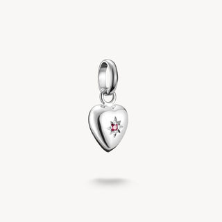 Thomas Sabo Silver Red Cubic Zirconia Heart Charm