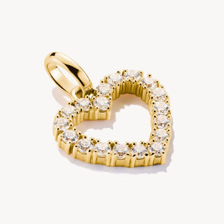 Thomas Sabo Yellow Gold Plated Cubic Zirconia Open Heart Charm