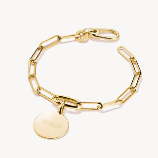 Thomas Sabo Yellow Gold Plated Paperclip Connect Link Bracelet