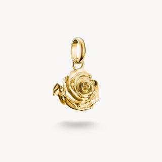 Thomas Sabo Yellow Gold Plated Rose Blossom Charm