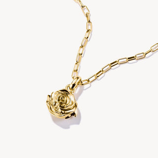 Thomas Sabo Yellow Gold Plated Rose Blossom Charm