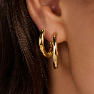 Ti Sento Jewellery Ti Sento Gold Plated Large 20mm Hoop Earrings 1932445