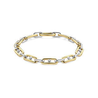 Ti Sento Ti Sento Gold Plated & Sterling Silver Two Tone Chunky Open Link Bracelet 1935222