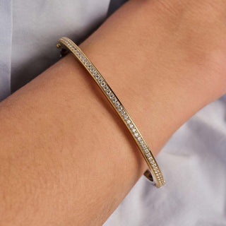 Ti Sento Ti Sento Gold Plated & Sterling Silver Two Tone Cubic Zirconia Bangle 1935221