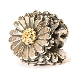 Trollbeads Jewellery Trollbeads Silver & 18ct Yellow Gold Daisy Bead 0907009