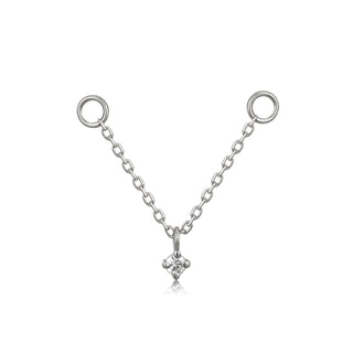 A&S Ear Styling Collection 14ct White Gold Diamond Linking Chain