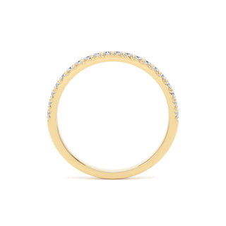 Fine Jewellery Jewellery 9ct Yellow Gold 1.9mm 0.25ct Diamond French Pave Set Half Eternity Ring 0114449