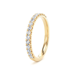 Fine Jewellery Jewellery 9ct Yellow Gold 2.1mm 0.33ct Diamond French Pave Set Half Eternity Ring 0114452