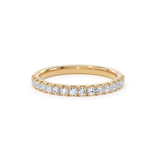 Fine Jewellery Jewellery 9ct Yellow Gold 2.1mm 0.33ct Diamond French Pave Set Half Eternity Ring 0114452
