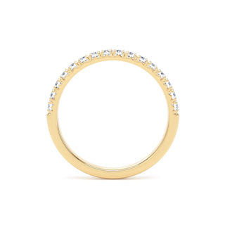 Fine Jewellery Jewellery 9ct Yellow Gold 2.1mm 0.33ct Diamond French Pave Set Half Eternity Ring 0114452