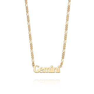Daisy London Yellow Gold Plated Customisable Star Sign Necklace