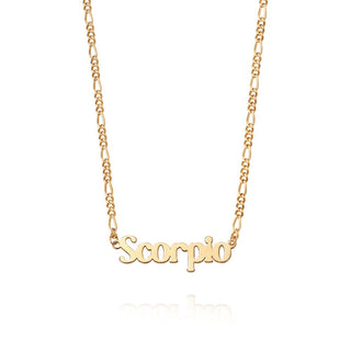 Daisy London Yellow Gold Plated Customisable Star Sign Necklace