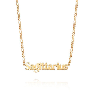 Daisy London Yellow Gold Plated Customisable Star Sign Necklace
