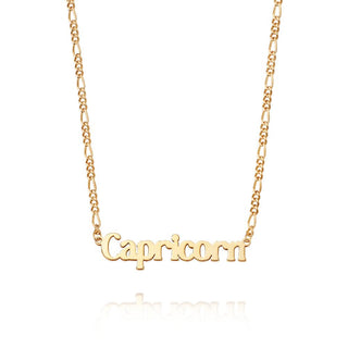 Daisy London Yellow Gold Plated Customisable Star Sign Necklace