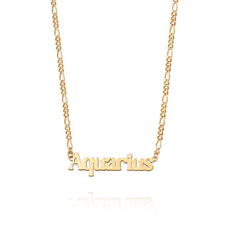 Daisy London Yellow Gold Plated Customisable Star Sign Necklace