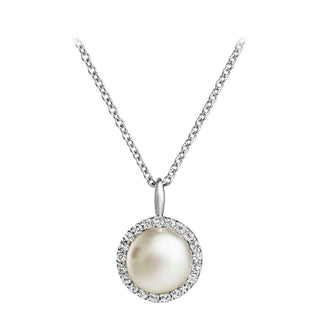 Jersey Pearl Amberley Cluster Drop Pearl Necklace