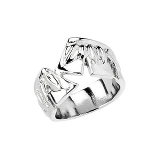 UNO de 50 Silver Feather In The Breeze Ring - Size N.5