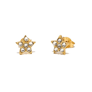 Annie Haak Gold Crystal Star Stud Earrings