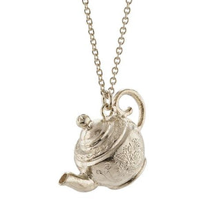 Alex Monroe Silver Mrs Potts Teapot Necklace