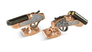 Deakin and Francis gold plated shotgun cufflinks
