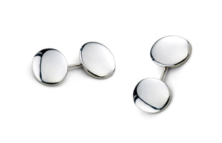 Deakin And Francis Domed Silver Cufflinks