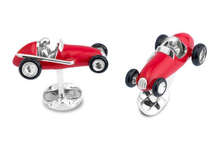 Deakin And Francis Red Racing Car Cufflinks