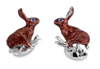Deakin And Francis Silver Hare Cufflinks