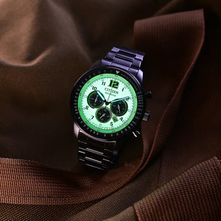 Citizen Watches Citizen 44mm Sport Stainless Steel Green Eco-Drive Watch 4116003