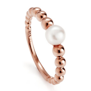 Jersey Pearl Rose Gold Plated Coast Ring