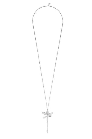 UNO de 50 Silver Long Dragonfly Necklace
