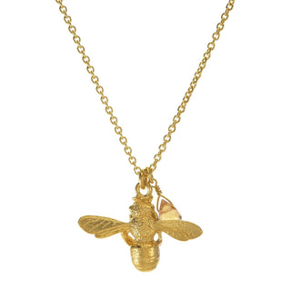 Alex Monroe Yellow Gold Plated Baby Bee And Citrine Necklace