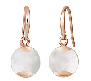 Jersey Pearl Rose Gold Plated South Sea Mother-of-pearl Drop Earrings