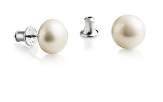 Jersey Pearl 10mm Simple Pearl Stud Earrings