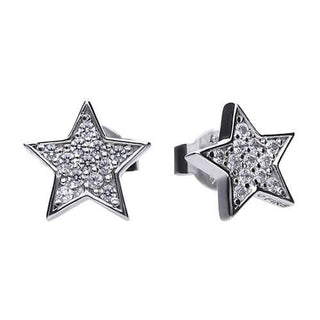 Diamonfire Silver Cz Star Stud Earrings