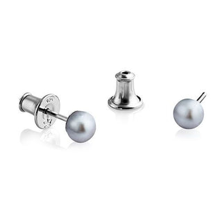 Jersey Pearl 5mm Grey Freshwater Pearl Stud Earrings