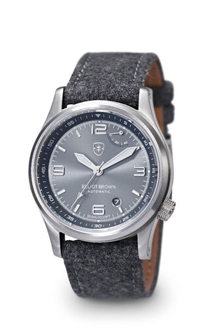 Elliot Brown Tyneham Automatic Watch With A Grey Strap