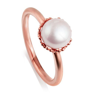 Jersey Pearl Rose Gold Plated Emma-kate Ring