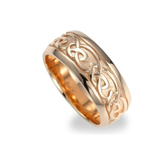 Clogau 9ct Rose Gold Wide Annwyl Ring - Size S