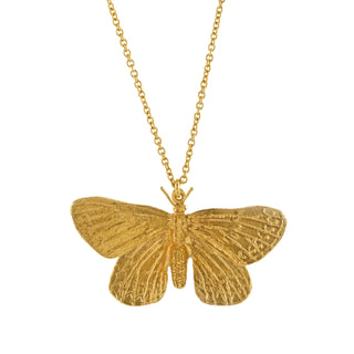 Alex Monroe Yellow Gold Plated Duke of Burgundy Butterfly Necklace