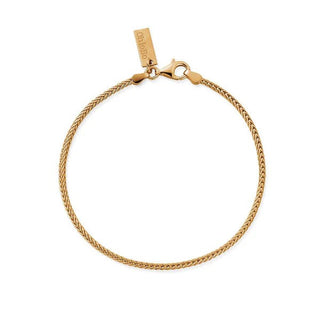 Chlobo Mens Yellow Gold Plated Foxtail Chain Bracelet