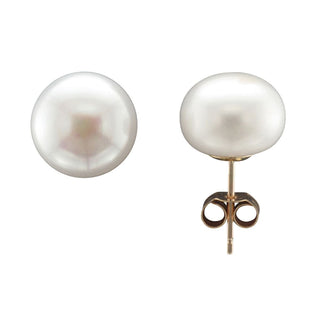 9ct Yellow Gold 10mm Freshwater Pearl Stud Earrings
