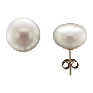 9ct Yellow Gold 12mm Freshwater Pearl Stud Earrings