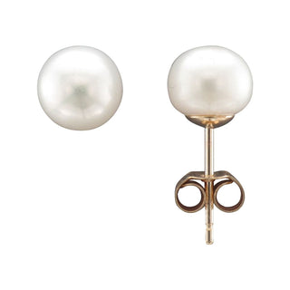 9ct Yellow Gold 7mm Freshwater Pearl Stud Earrings