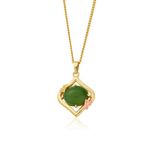 Clogau 9ct Yellow Gold Jade Ivy Leaf Necklace