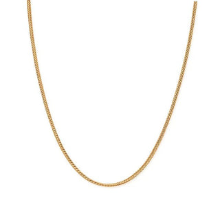 Chlobo Mens Yellow Gold Plated Foxtail Chain Necklace