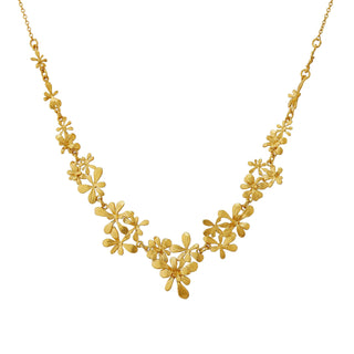 Alex Monroe Yellow Gold Plated Allure Rosette Collar Necklace