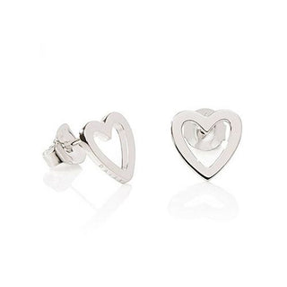 Daisy London Silver Open Heart Stud Earrings